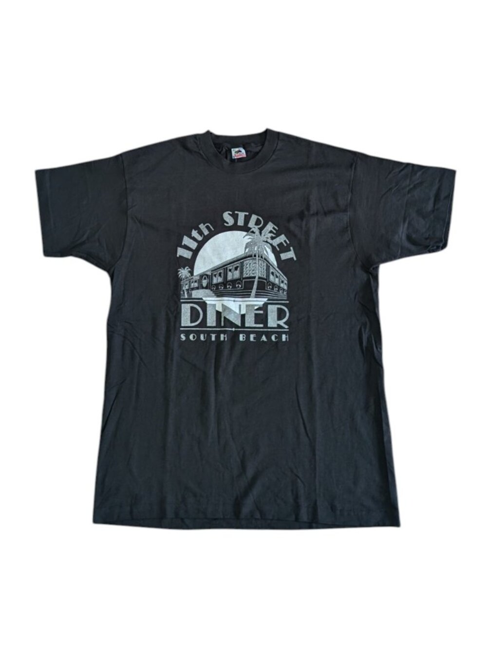 Vintage 11th Street Diner South Beach Miami Graphic Single Stitch T-Shirt XL